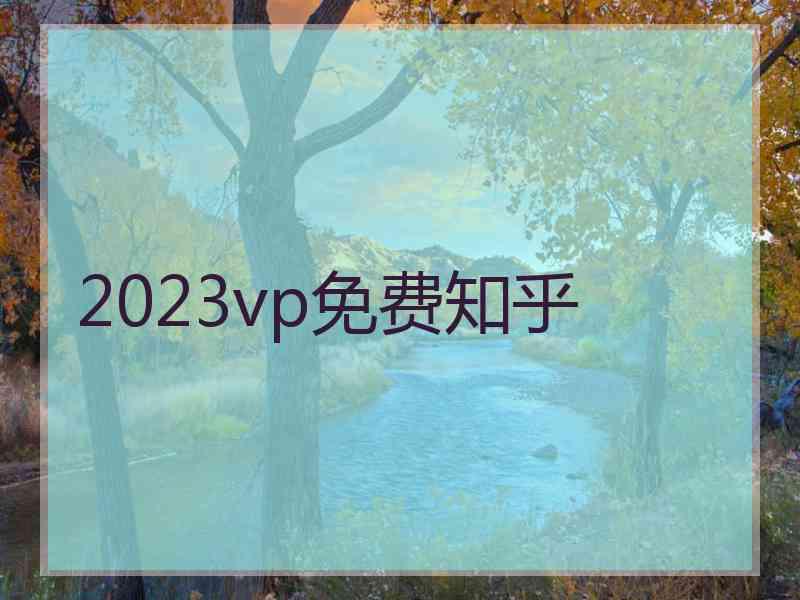 2023vp免费知乎