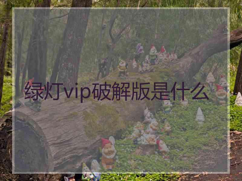 绿灯vip破解版是什么