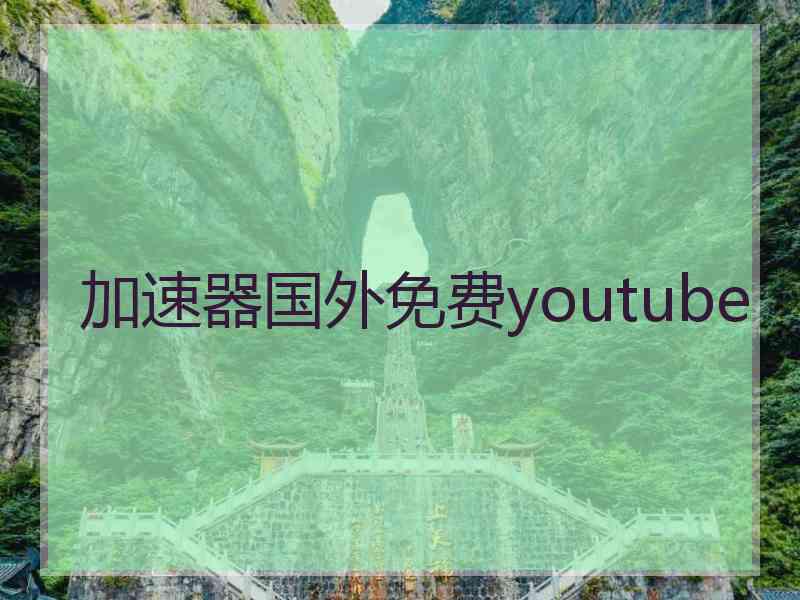 加速器国外免费youtube