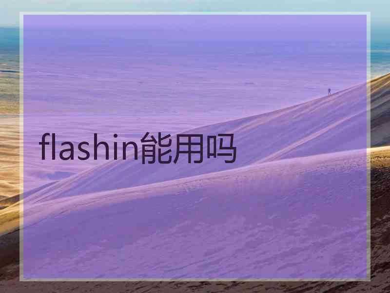 flashin能用吗