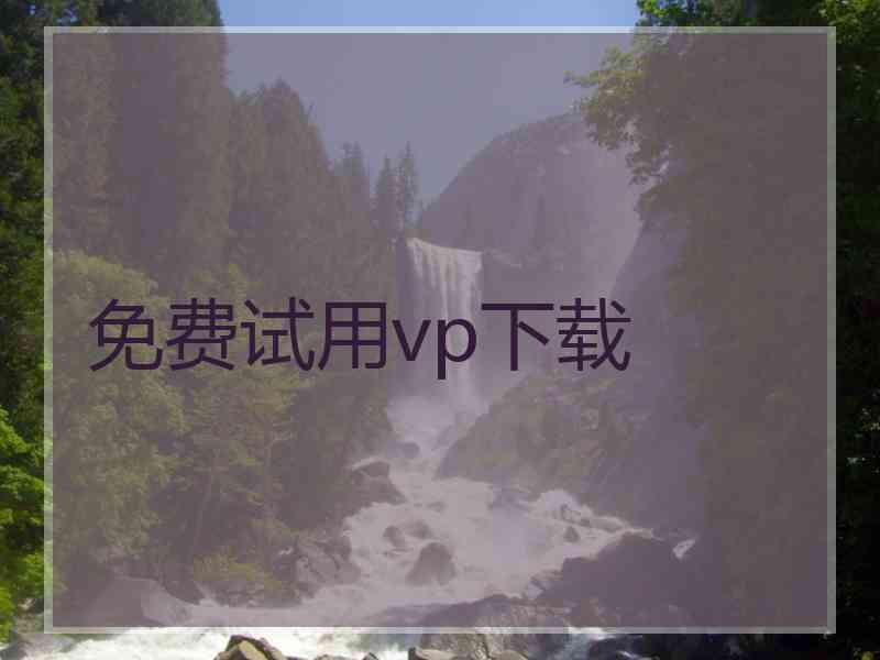 免费试用vp下载