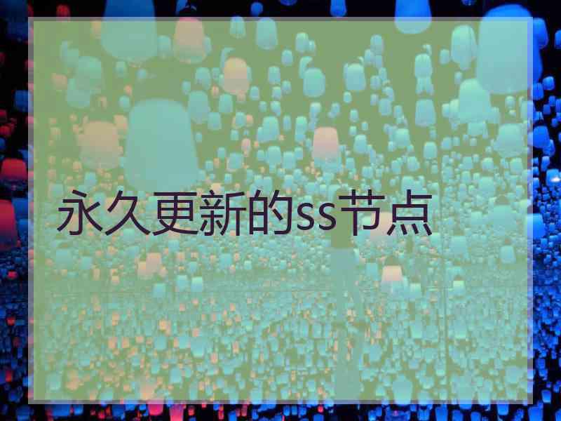 永久更新的ss节点