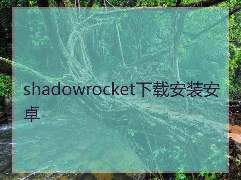 shadowrocket下载安装安卓