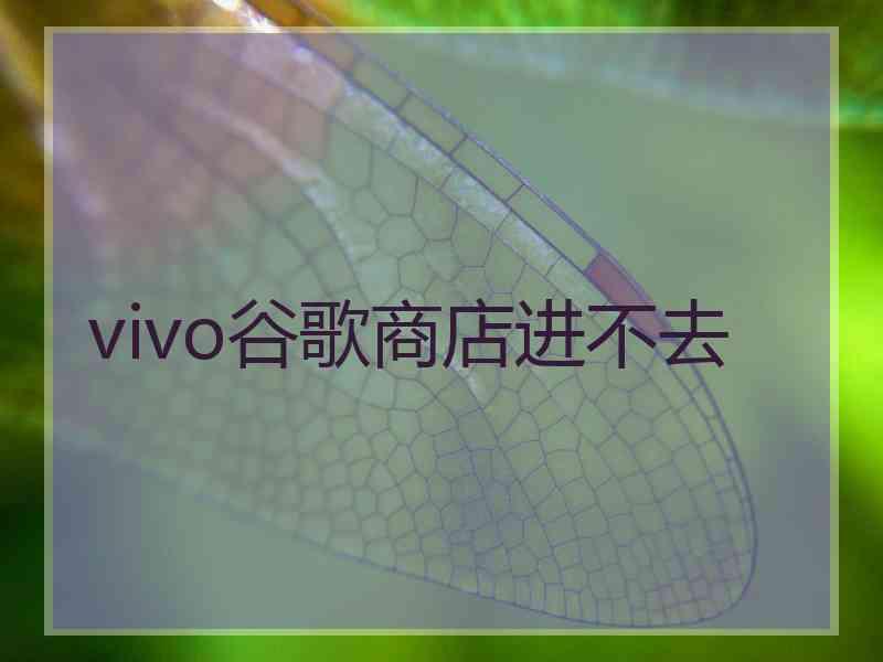 vivo谷歌商店进不去