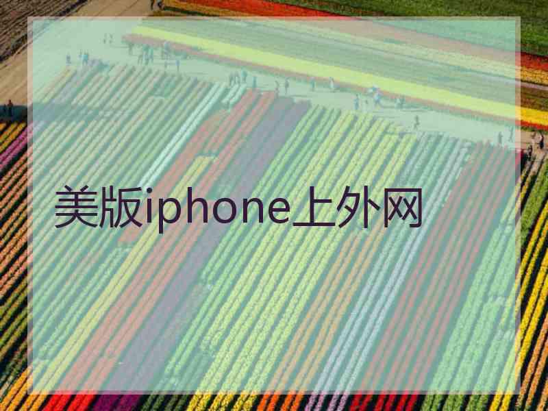 美版iphone上外网