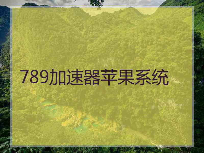 789加速器苹果系统