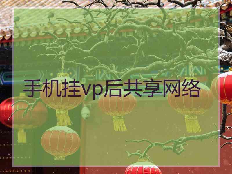 手机挂vp后共享网络