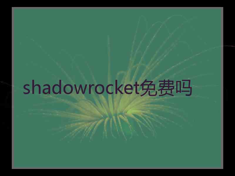 shadowrocket免费吗