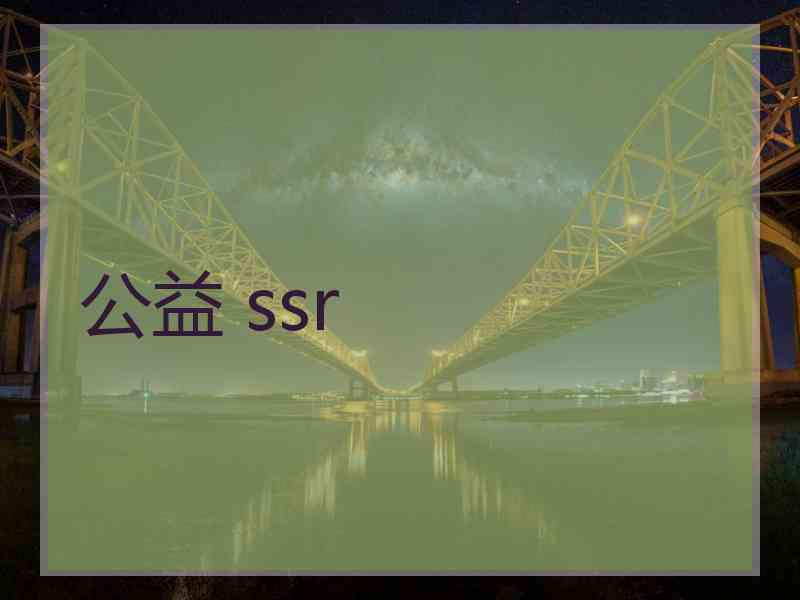 公益 ssr