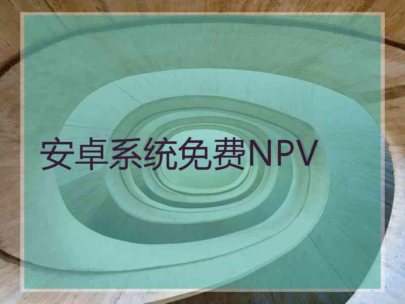 安卓系统免费NPV