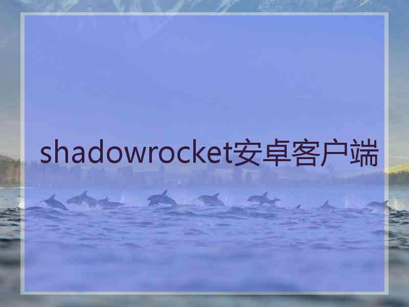 shadowrocket安卓客户端