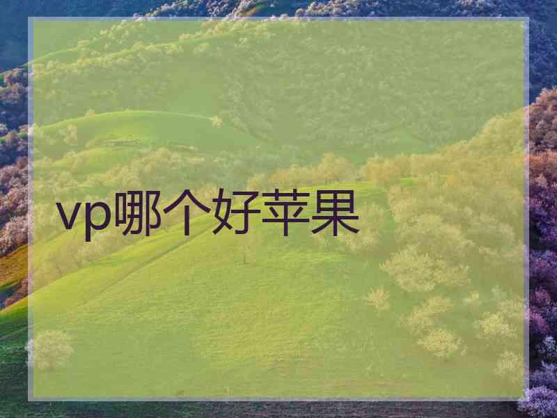 vp哪个好苹果