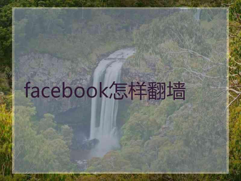 facebook怎样翻墙