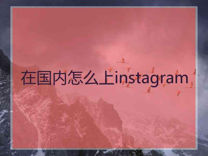 在国内怎么上instagram