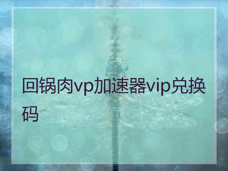 回锅肉vp加速器vip兑换码