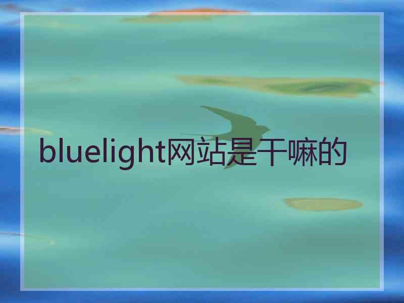 bluelight网站是干嘛的