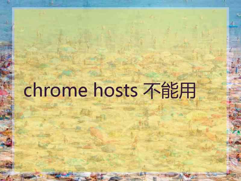 chrome hosts 不能用