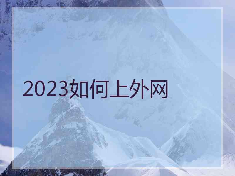 2023如何上外网