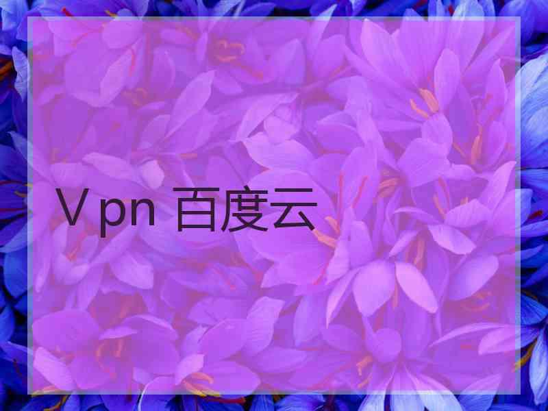 Ⅴpn 百度云