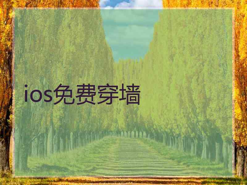 ios免费穿墙