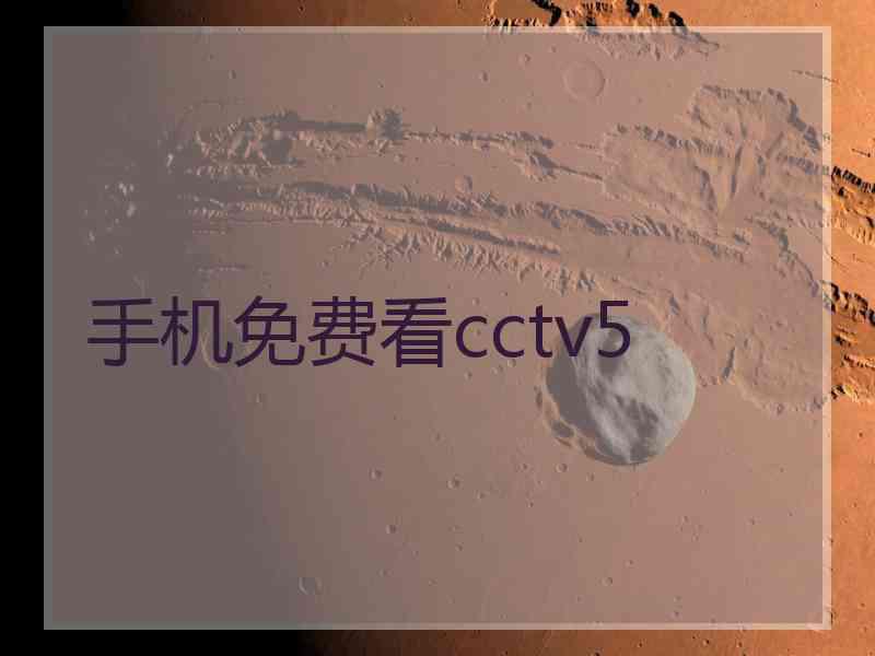 手机免费看cctv5