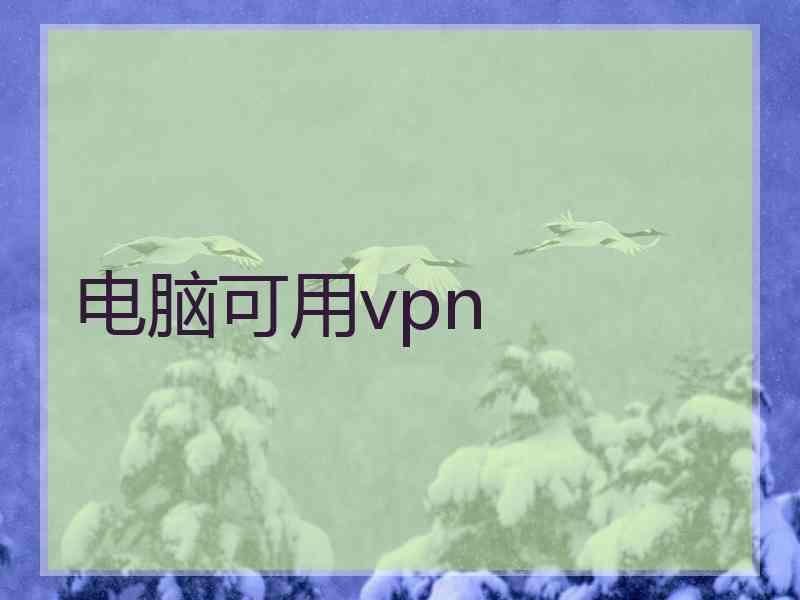 电脑可用vpn