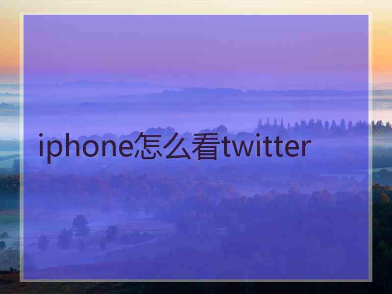 iphone怎么看twitter