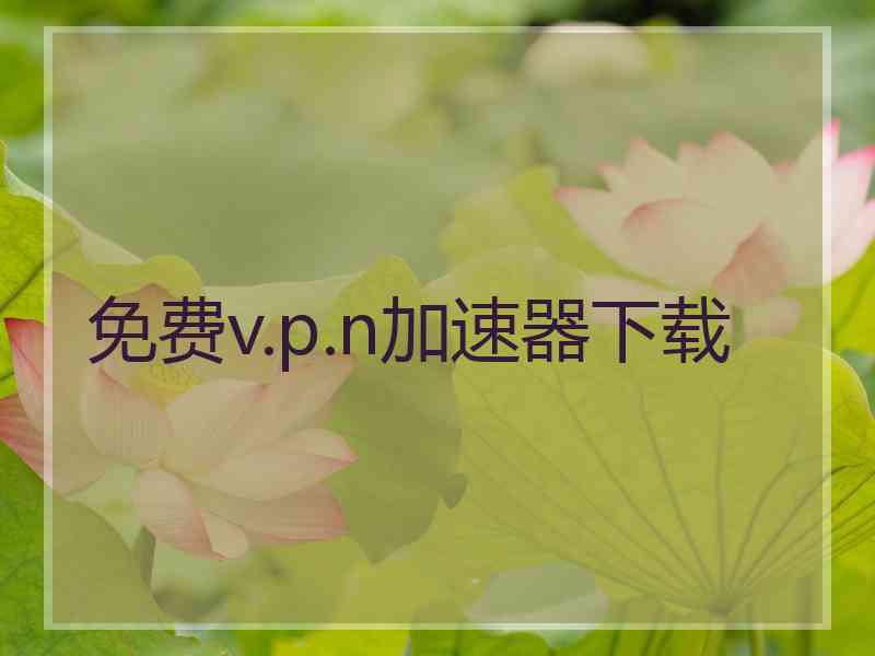 免费v.p.n加速器下载