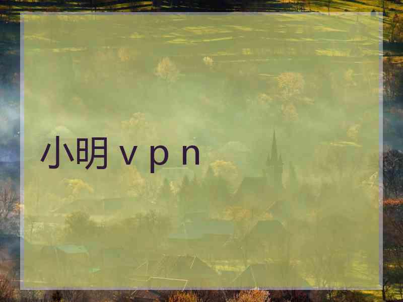 小明 v p n