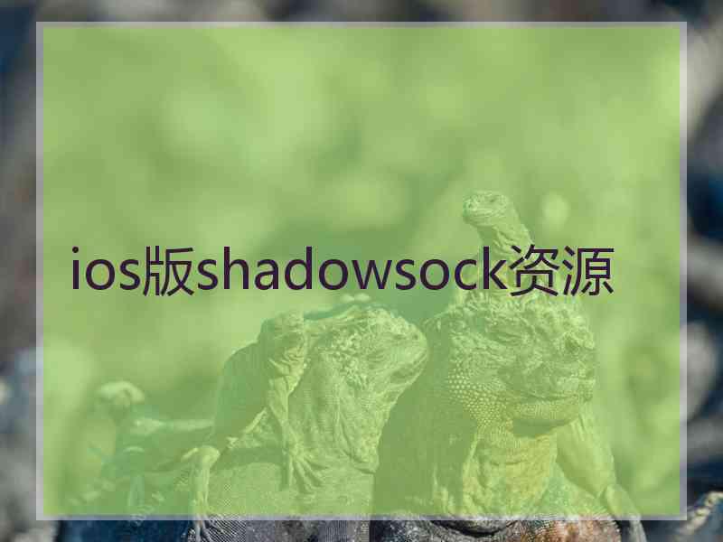 ios版shadowsock资源