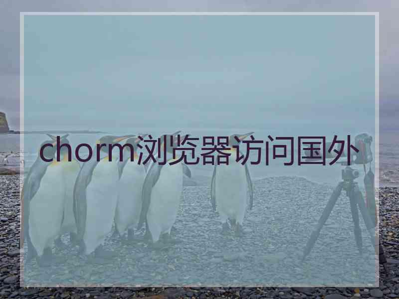 chorm浏览器访问国外