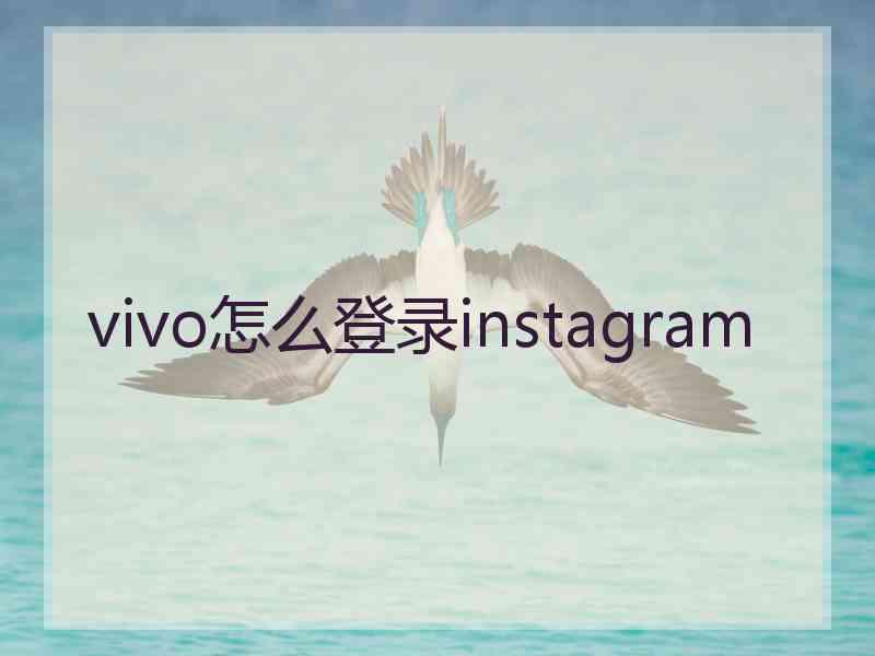 vivo怎么登录instagram