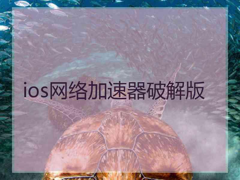 ios网络加速器破解版