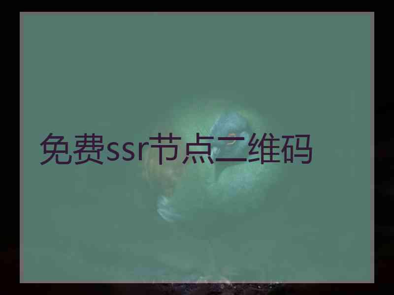 免费ssr节点二维码