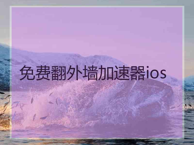 免费翻外墙加速器ios