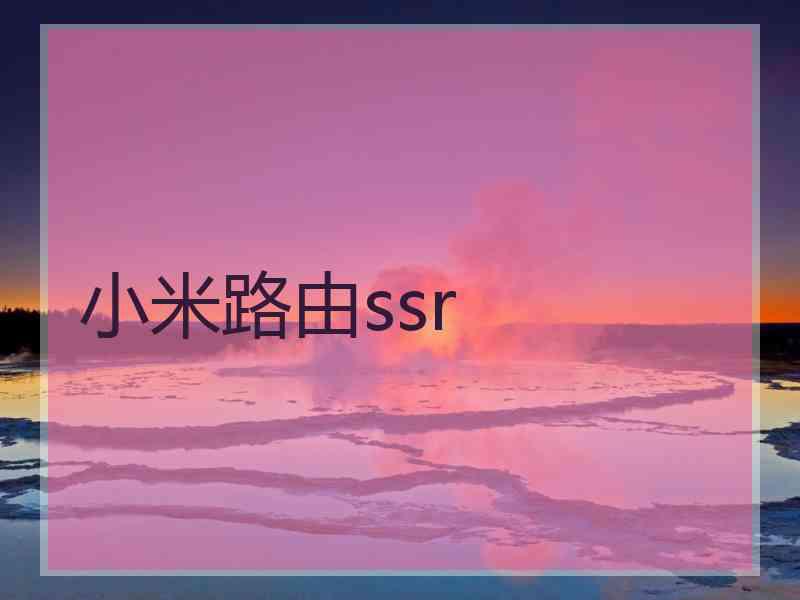 小米路由ssr