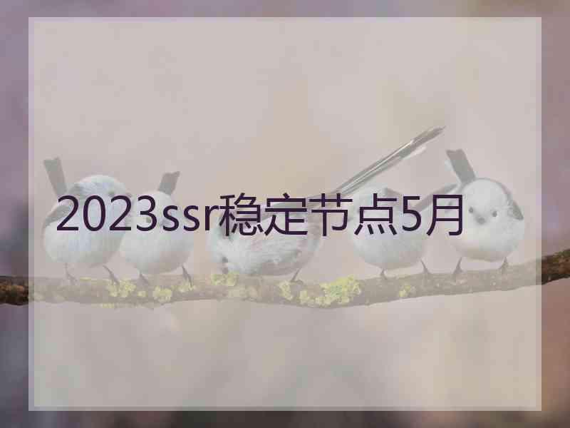 2023ssr稳定节点5月