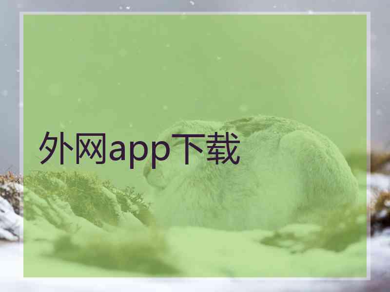 外网app下载