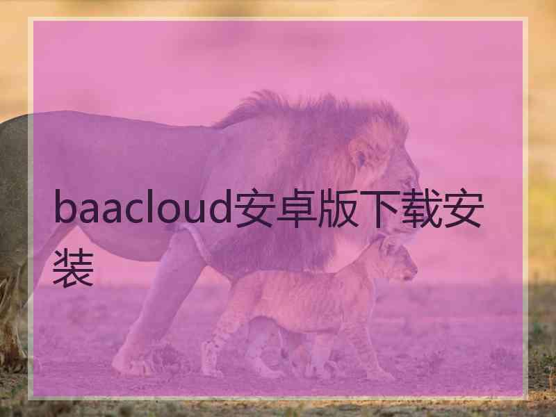 baacloud安卓版下载安装