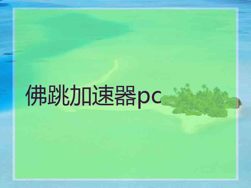 佛跳加速器pc