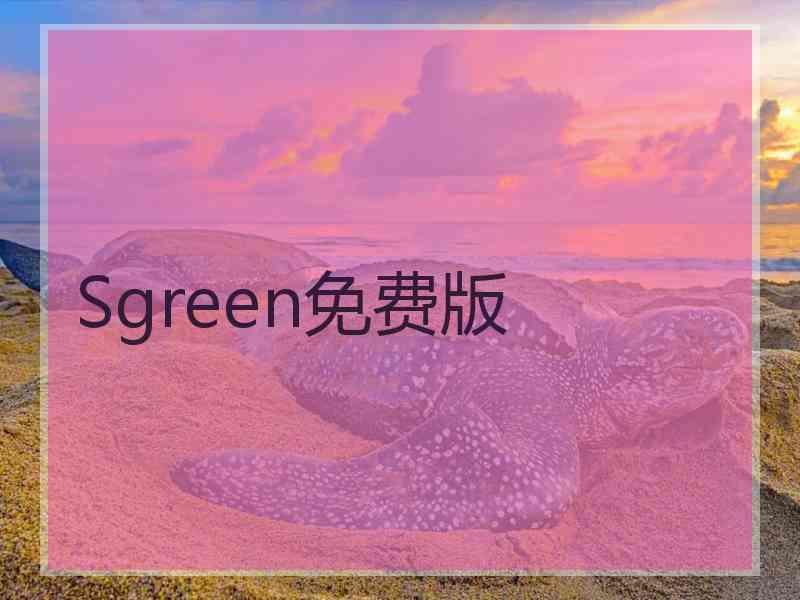 Sgreen免费版