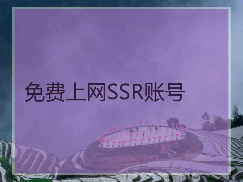 免费上网SSR账号