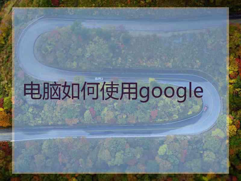 电脑如何使用google