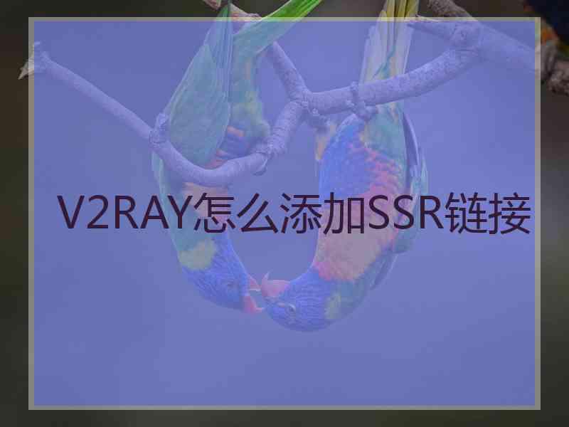 V2RAY怎么添加SSR链接