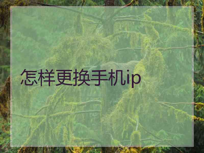 怎样更换手机ip