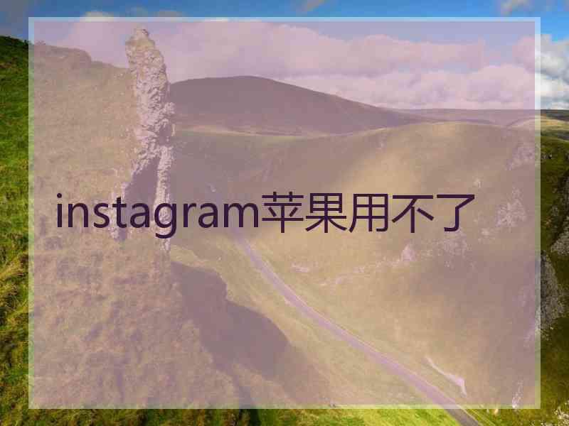 instagram苹果用不了