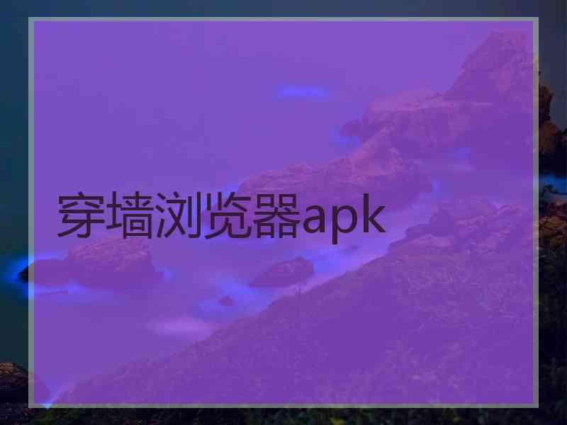 穿墙浏览器apk