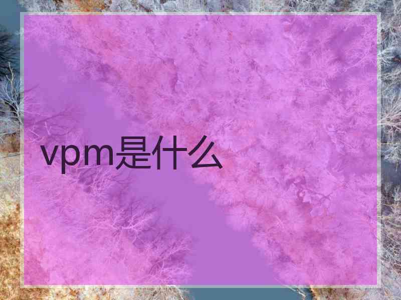 vpm是什么