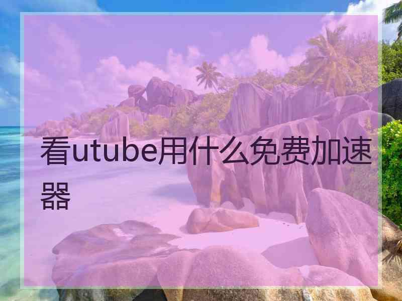 看utube用什么免费加速器