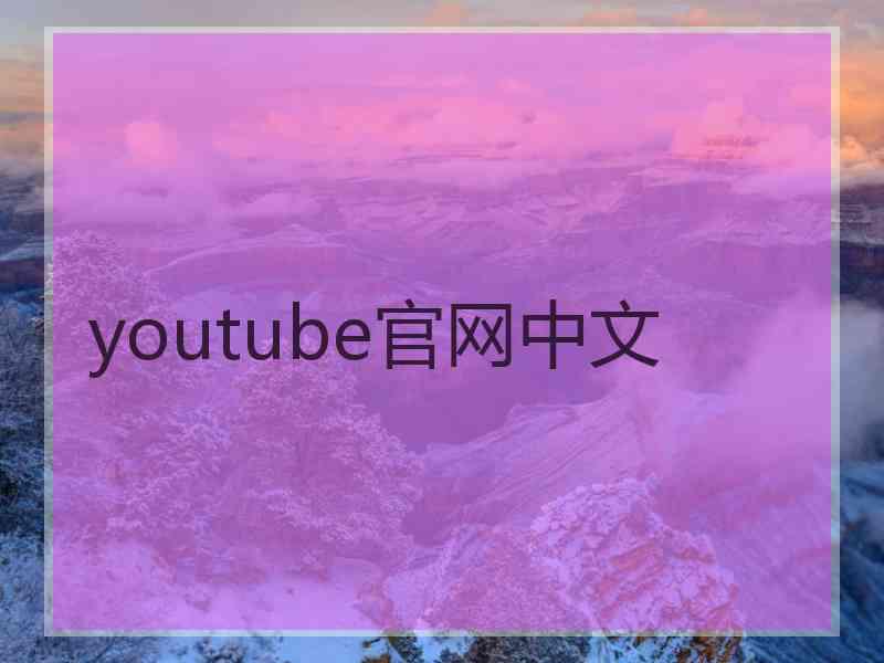 youtube官网中文